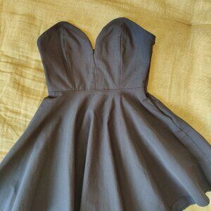 Navy Sweetheart Party Cocktail Dress (Nasty Gal) Made in USA! Petite